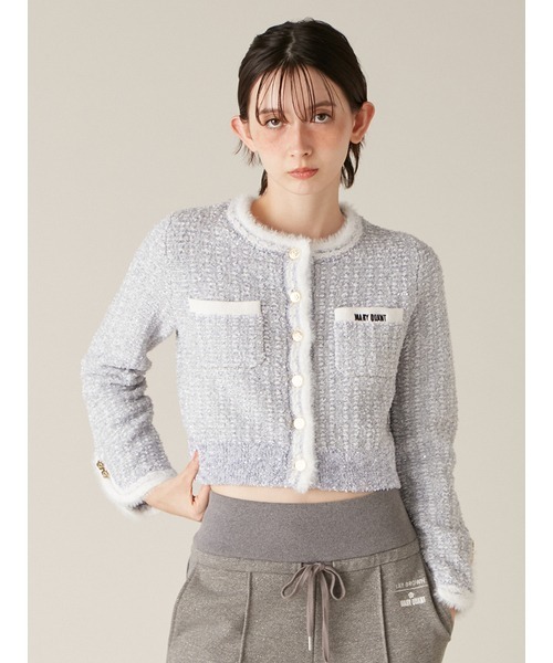 LILY BROWN（リリーブラウン）の「【LILY BROWN×MARY QUANT】ツイードニットジャケット（ノーカラージャケット・レディース・ホワイト/ブラック/レッド・F）」の18枚目の写真