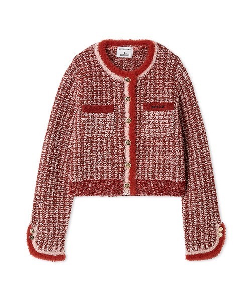 LILY BROWN×MARY QUANT】ツイードニットジャケット（ノーカラー