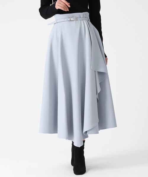 31 Sons de mode（トランテアン　ソン　ドゥ　モード）の「2025秋冬新作 ベルト付きアシメフレアスカート（スカート・レディース・ブルー/ブラック/アイボリー・S/M）」の5枚目の写真