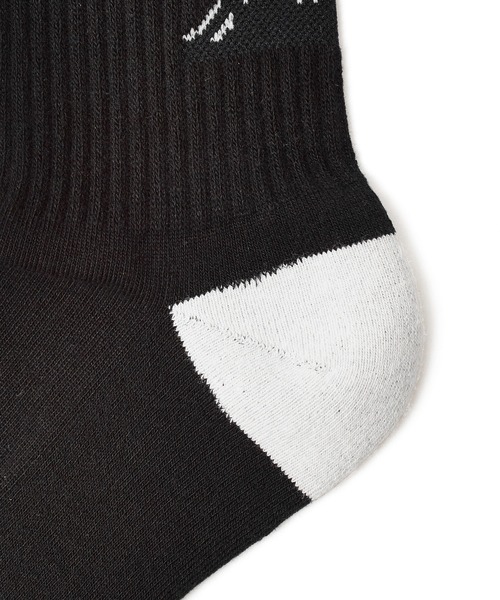 X-girl(エックスガール)の「FACE JACQUARD RIBBED SOCKS(ソックス/靴下・レディース・ホワイト/ブラック・ONE SIZE)」の8枚目の写真