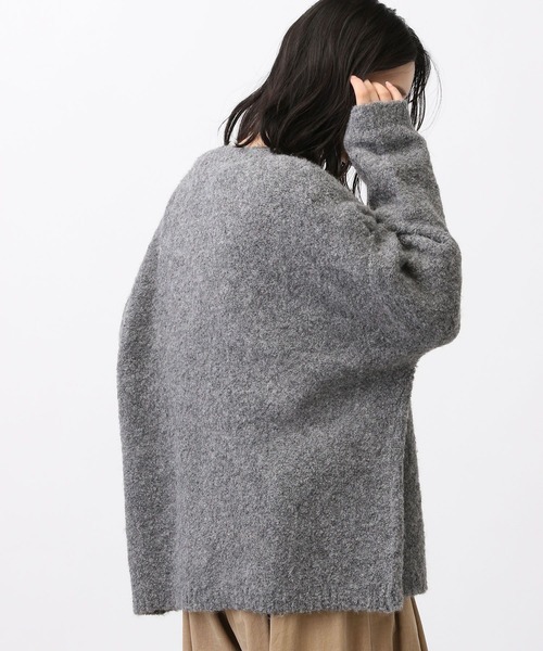 studio CLIP（スタディオクリップ）の「《natural by clip》ウールミックスブークレカーディガン（カーディガン/ボレロ・レディース・ブラウン/チャコール/ブルー/アイボリー・FREE）」の7枚目の写真