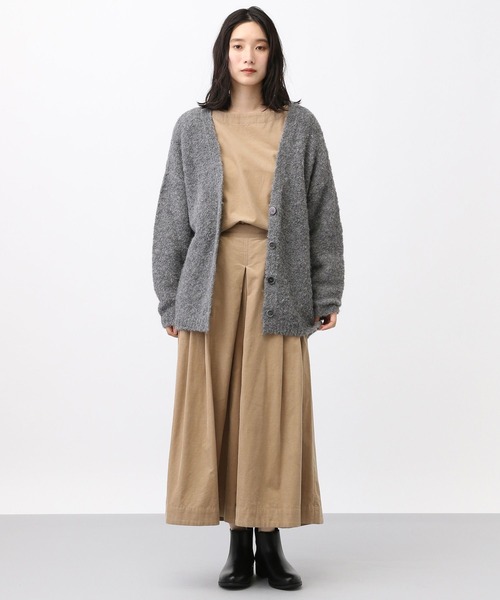 studio CLIP（スタディオクリップ）の「《natural by clip》ウールミックスブークレカーディガン（カーディガン/ボレロ・レディース・ブラウン/チャコール/ブルー/アイボリー・FREE）」の8枚目の写真