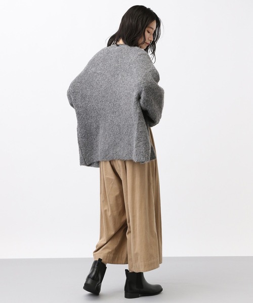 studio CLIP（スタディオクリップ）の「《natural by clip》ウールミックスブークレカーディガン（カーディガン/ボレロ・レディース・ブラウン/チャコール/ブルー/アイボリー・FREE）」の9枚目の写真