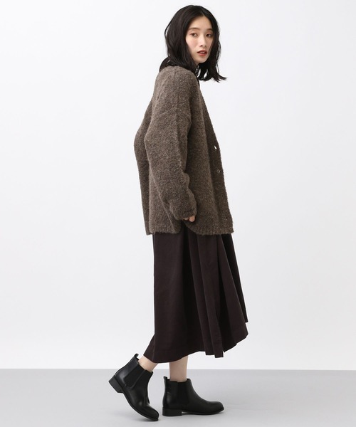 studio CLIP（スタディオクリップ）の「《natural by clip》ウールミックスブークレカーディガン（カーディガン/ボレロ・レディース・ブラウン/チャコール/ブルー/アイボリー・FREE）」の11枚目の写真