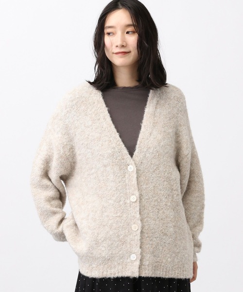 studio CLIP（スタディオクリップ）の「《natural by clip》ウールミックスブークレカーディガン（カーディガン/ボレロ・レディース・ブラウン/チャコール/ブルー/アイボリー・FREE）」の13枚目の写真