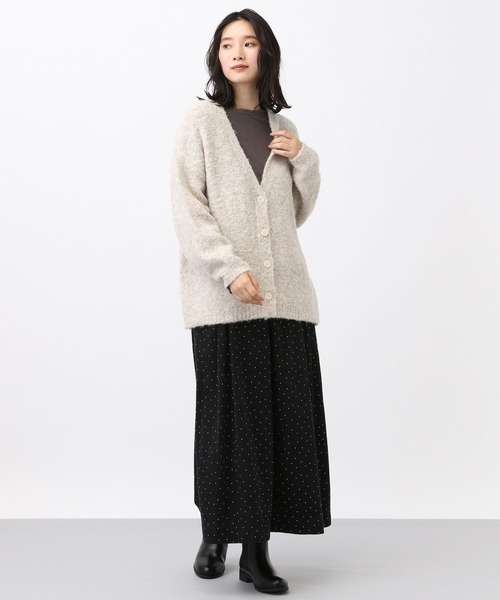 studio CLIP（スタディオクリップ）の「《natural by clip》ウールミックスブークレカーディガン（カーディガン/ボレロ・レディース・ブラウン/チャコール/ブルー/アイボリー・FREE）」の14枚目の写真