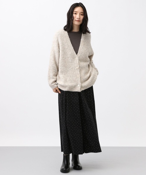 studio CLIP（スタディオクリップ）の「《natural by clip》ウールミックスブークレカーディガン（カーディガン/ボレロ・レディース・ブラウン/チャコール/ブルー/アイボリー・FREE）」の15枚目の写真