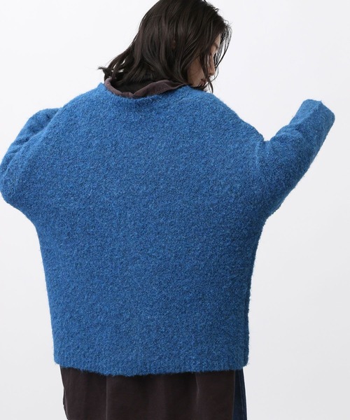 studio CLIP（スタディオクリップ）の「《natural by clip》ウールミックスブークレカーディガン（カーディガン/ボレロ・レディース・ブラウン/チャコール/ブルー/アイボリー・FREE）」の18枚目の写真