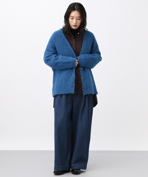 studio CLIP（スタディオクリップ）の「《natural by clip》ウールミックスブークレカーディガン（カーディガン/ボレロ・レディース・ブラウン/チャコール/ブルー/アイボリー・FREE）」の19枚目の写真