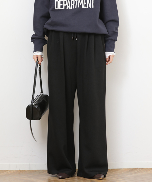 JOURNAL STANDARD relume（ジャーナルスタンダード　レリューム）の「T/Rダンボールタックイージーパンツ（その他パンツ・レディース・チャコールグレー/ブラック/ブラウン・FREE）」の9枚目の写真