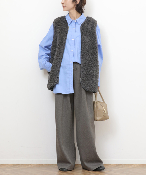 JOURNAL STANDARD relume（ジャーナルスタンダード　レリューム）の「T/Rダンボールタックイージーパンツ（その他パンツ・レディース・チャコールグレー/ブラック/ブラウン・FREE）」の13枚目の写真