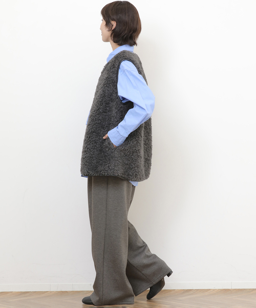 JOURNAL STANDARD relume（ジャーナルスタンダード　レリューム）の「T/Rダンボールタックイージーパンツ（その他パンツ・レディース・チャコールグレー/ブラック/ブラウン・FREE）」の14枚目の写真