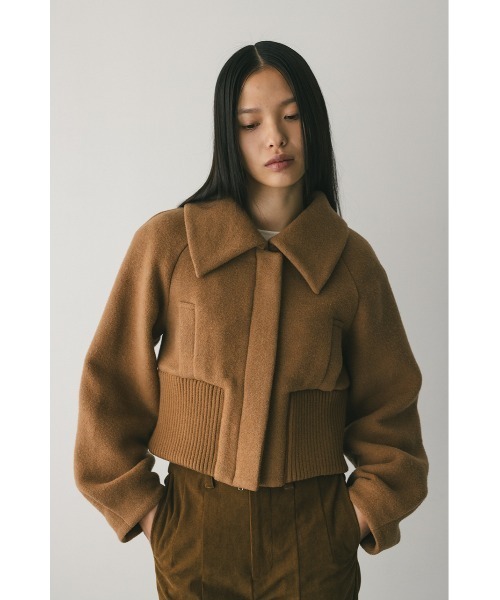 STYLEMIXER（スタイルミキサー）の「ワイドリブショートコート（ダウンジャケット/コート・レディース・ライトベージュ/キャメル・FREE）」の15枚目の写真