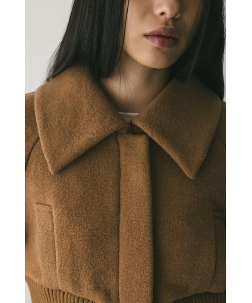 セール】ワイドリブショートコート（ダウンジャケット/コート