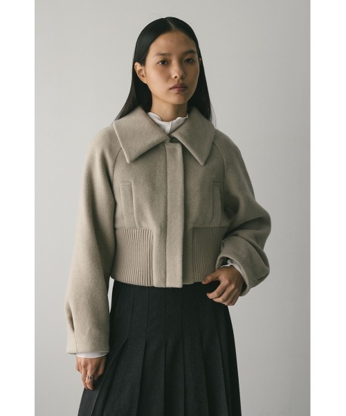 STYLEMIXER（スタイルミキサー）の「ワイドリブショートコート（ダウンジャケット/コート・レディース・ライトベージュ/キャメル・FREE）」の3枚目の写真