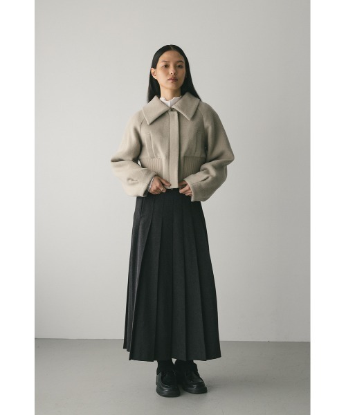 STYLEMIXER（スタイルミキサー）の「ワイドリブショートコート（ダウンジャケット/コート・レディース・ライトベージュ/キャメル・FREE）」の4枚目の写真