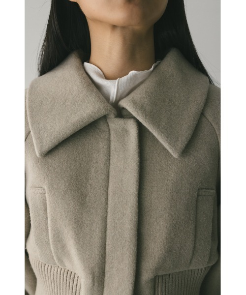 STYLEMIXER（スタイルミキサー）の「ワイドリブショートコート（ダウンジャケット/コート・レディース・ライトベージュ/キャメル・FREE）」の5枚目の写真