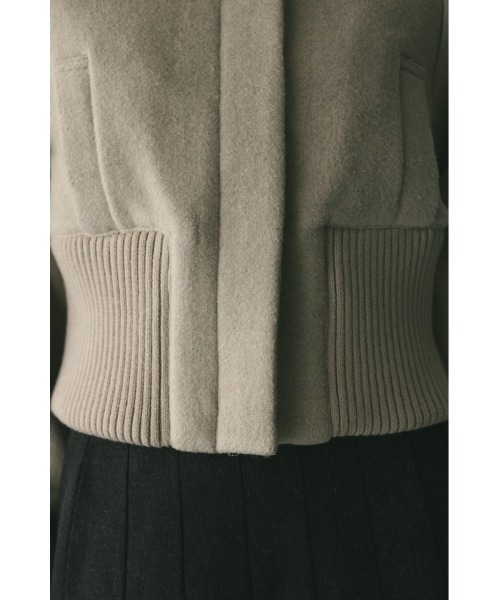 STYLEMIXER（スタイルミキサー）の「ワイドリブショートコート（ダウンジャケット/コート・レディース・ライトベージュ/キャメル・FREE）」の6枚目の写真