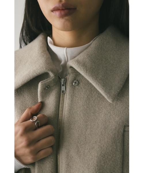 STYLEMIXER（スタイルミキサー）の「ワイドリブショートコート（ダウンジャケット/コート・レディース・ライトベージュ/キャメル・FREE）」の8枚目の写真