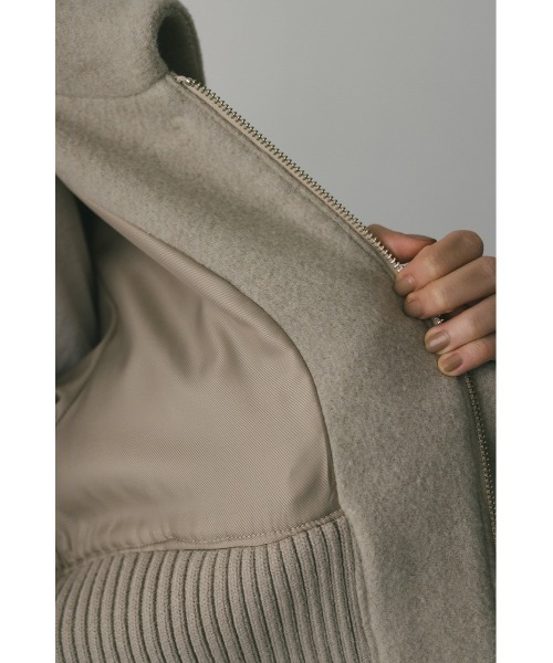 STYLEMIXER（スタイルミキサー）の「ワイドリブショートコート（ダウンジャケット/コート・レディース・ライトベージュ/キャメル・FREE）」の9枚目の写真