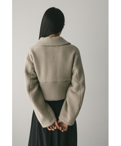 STYLEMIXER（スタイルミキサー）の「ワイドリブショートコート（ダウンジャケット/コート・レディース・ライトベージュ/キャメル・FREE）」の10枚目の写真