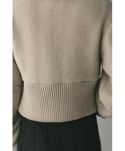 STYLEMIXER（スタイルミキサー）の「ワイドリブショートコート（ダウンジャケット/コート・レディース・ライトベージュ/キャメル・FREE）」の12枚目の写真