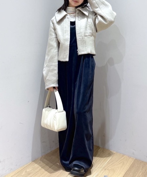 セール】ワイドリブショートコート（ダウンジャケット/コート