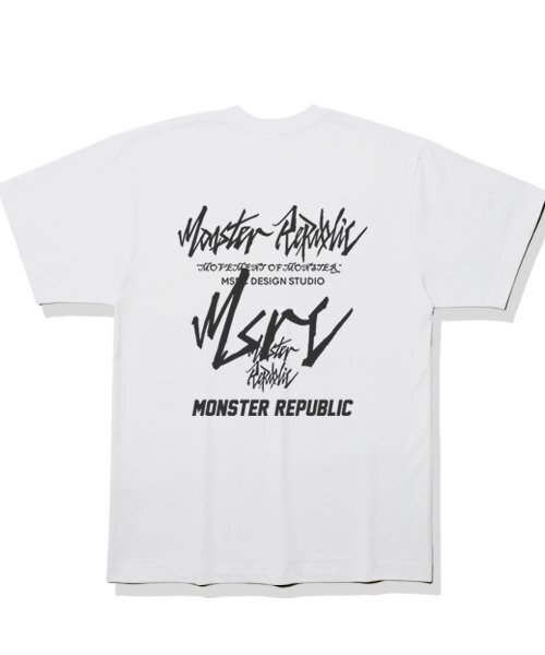 MONSTER REPUBLIC(モンスターリパブリック)の「ムーブメント ブラックレタリングTシャツ ホワイト(Tシャツ/カットソー・レディース・その他・MEDIUM/SMALL/X-LARGE/LARGE)」の2枚目の写真