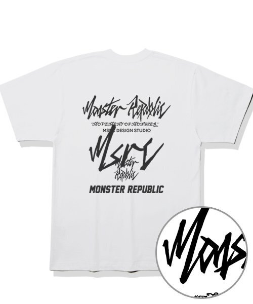 MONSTER REPUBLIC(モンスターリパブリック)の「ムーブメント ブラックレタリングTシャツ ホワイト(Tシャツ/カットソー・レディース・その他・MEDIUM/SMALL/X-LARGE/LARGE)」の3枚目の写真