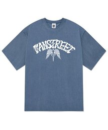 KTPN0167 レタリング 円卓の騎士 ピグメント 半袖Tシャツ - ブルー