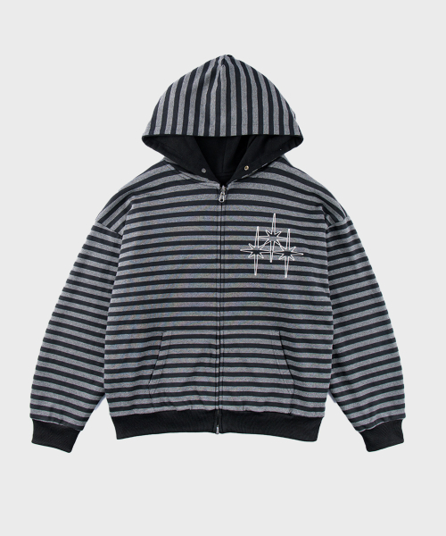 SAINTPAIN(セイントペイン)の「SPストライプリバーシブルフードジップアップブラック(パーカー・レディース・その他・MEDIUM/LARGE)」の10枚目の写真