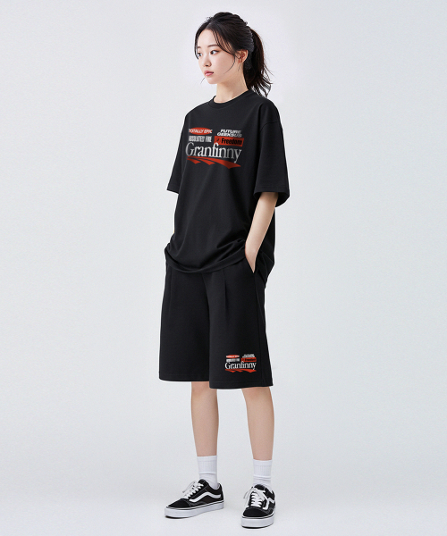GRANFINNY（グランフィニ）の「プラン グラン ワンタック バミューダ ショートパンツ - ブラック（その他パンツ・レディース・ブラック・SMALL/LARGE）」の7枚目の写真