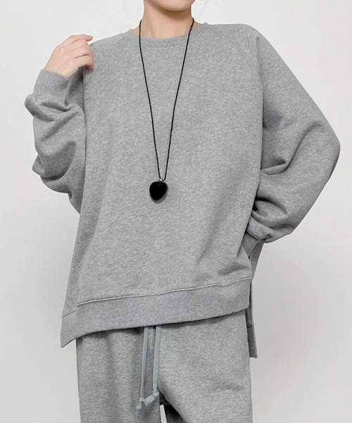 CHUN CHUN NOTES(チュンチュンノーツ)の「大人の上質スウェット|体型カバー×きれいめカジュアル(スウェット・レディース・ネイビー/グレー/アイボリー/モカ・F)」の3枚目の写真