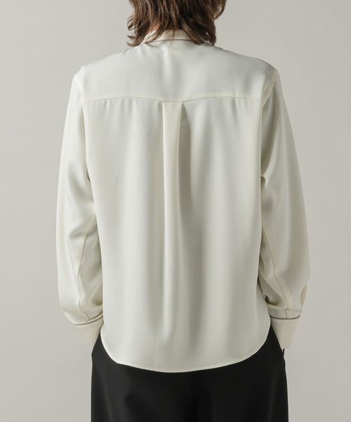 CASPER JOHN（キャスパージョン）の「String tie band collar shirts/ストリングタイバンドカラーシャツ（シャツ/ブラウス・メンズ・ホワイト/チャコールグレー・MEDIUM/LARGE/SMALL/X-SMALL）」の12枚目の写真