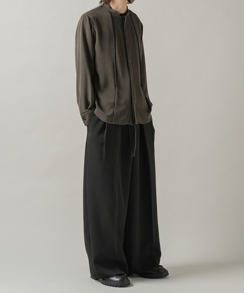 CASPER JOHN（キャスパージョン）の「String tie band collar shirts/ストリングタイバンドカラーシャツ（シャツ/ブラウス・メンズ・ホワイト/チャコールグレー・MEDIUM/LARGE/SMALL/X-SMALL）」の22枚目の写真