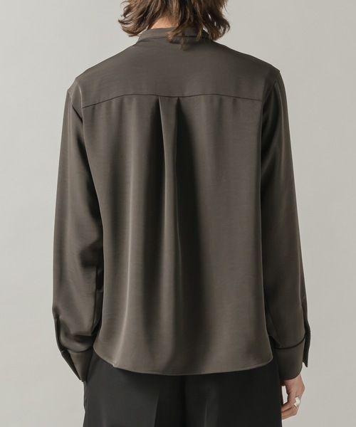 CASPER JOHN（キャスパージョン）の「String tie band collar shirts/ストリングタイバンドカラーシャツ（シャツ/ブラウス・メンズ・ホワイト/チャコールグレー・MEDIUM/LARGE/SMALL/X-SMALL）」の20枚目の写真