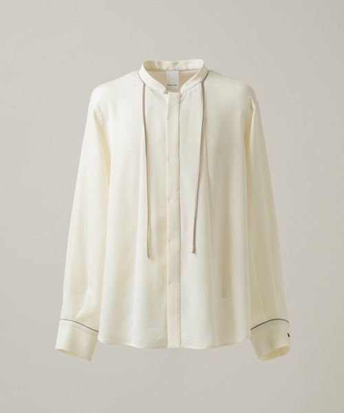 CASPER JOHN（キャスパージョン）の「String tie band collar shirts/ストリングタイバンドカラーシャツ（シャツ/ブラウス・メンズ・ホワイト/チャコールグレー・MEDIUM/LARGE/SMALL/X-SMALL）」の9枚目の写真