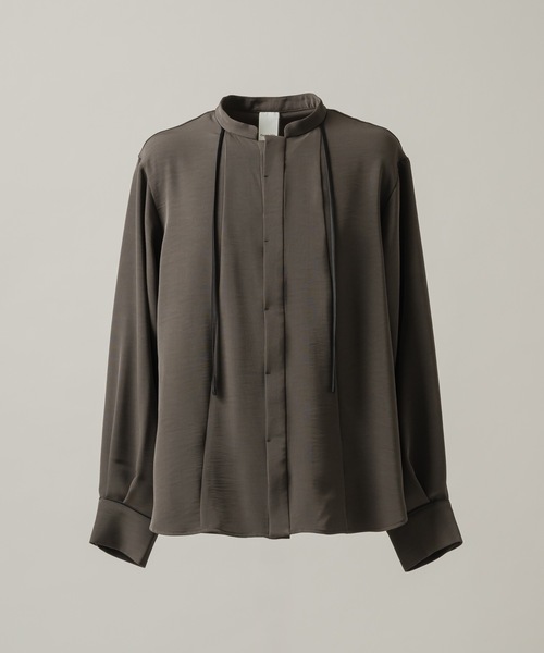 CASPER JOHN（キャスパージョン）の「String tie band collar shirts/ストリングタイバンドカラーシャツ（シャツ/ブラウス・メンズ・ホワイト/チャコールグレー・MEDIUM/LARGE/SMALL/X-SMALL）」の16枚目の写真