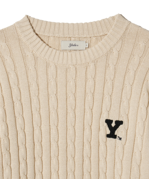 YALE(イェール)の「Yロゴケーブルラウンドニットアイボリー(ニット/セーター・レディース・その他・LARGE/SMALL/X-LARGE/MEDIUM)」の8枚目の写真