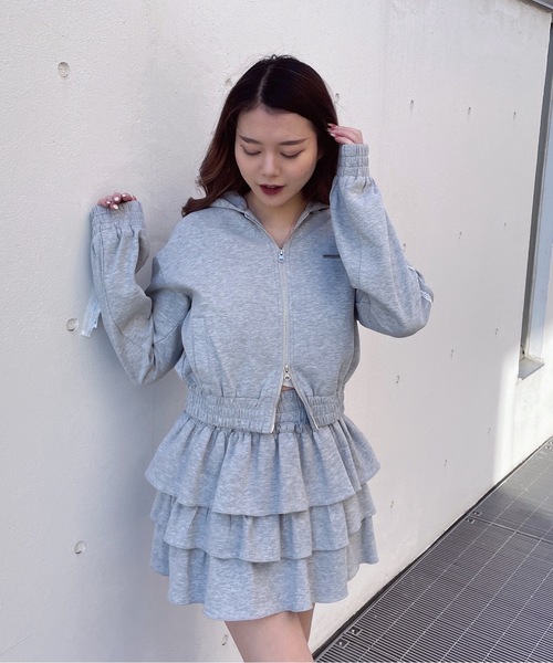 one way（ワンウェイ）の「レースラインパーカー（その他アウター・レディース・グレー/チャコールグレー/ホワイト・FREE）」の6枚目の写真