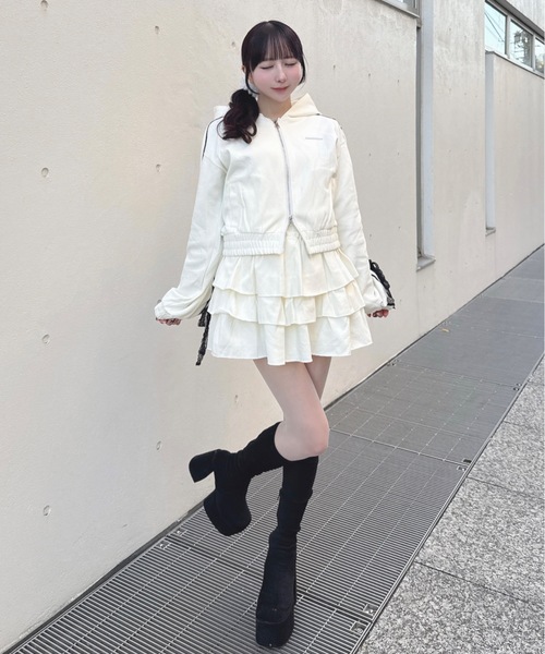 one way（ワンウェイ）の「レースラインパーカー（その他アウター・レディース・グレー/チャコールグレー/ホワイト・FREE）」の15枚目の写真