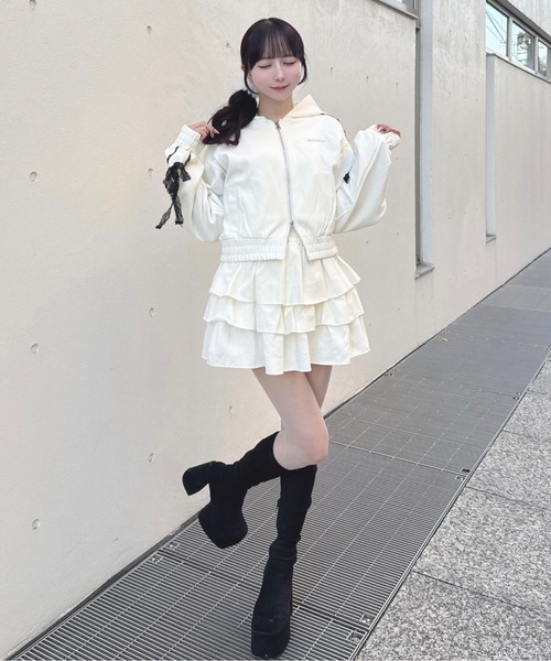 one way（ワンウェイ）の「レースラインパーカー（その他アウター・レディース・グレー/チャコールグレー/ホワイト・FREE）」の17枚目の写真