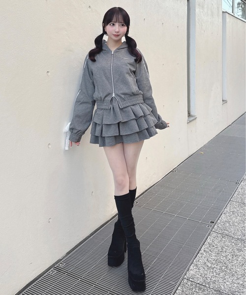 one way（ワンウェイ）の「レースラインパーカー（その他アウター・レディース・グレー/チャコールグレー/ホワイト・FREE）」の20枚目の写真