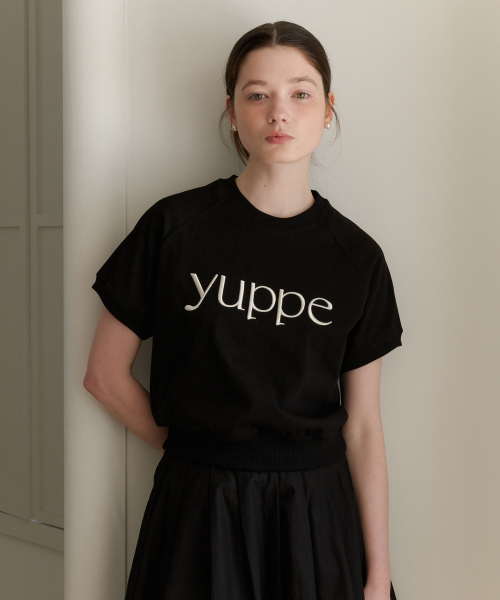 YUPPE(ヨッペ)の「RAGLAN SWEAT SHIRT_BLACK(Tシャツ/カットソー・レディース・その他・FREE)」の1枚目の写真