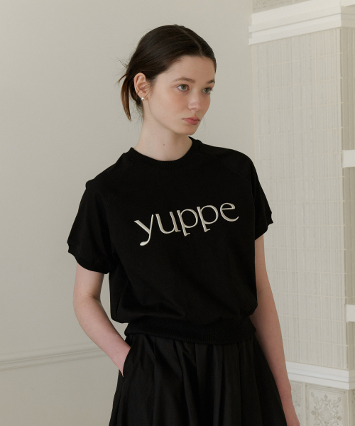 YUPPE(ヨッペ)の「RAGLAN SWEAT SHIRT_BLACK(Tシャツ/カットソー・レディース・その他・FREE)」の4枚目の写真