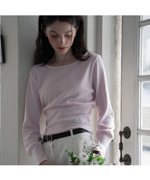 Slim U-neck Long Sleeve [Pink]