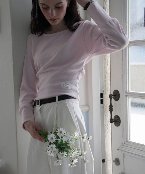 DEHEVE（デヘヴェ）の「Slim U-neck Long Sleeve [Pink]（Tシャツ/カットソー・レディース・PINK・FREE）」の9枚目の写真