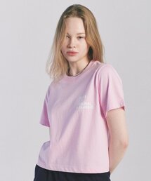 クロップクラシック半袖Tシャツ-ピンク