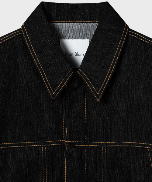 NONBLANK（ノンブランク）の「ポイントカラー デニムジャケット_BLACK（デニムジャケット・メンズ・その他・MEDIUM/LARGE/X-LARGE）」の2枚目の写真