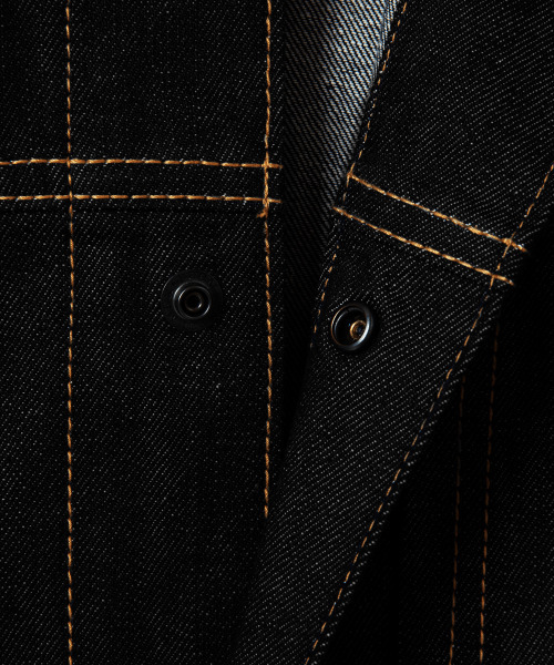 NONBLANK（ノンブランク）の「ポイントカラー デニムジャケット_BLACK（デニムジャケット・メンズ・その他・MEDIUM/LARGE/X-LARGE）」の3枚目の写真